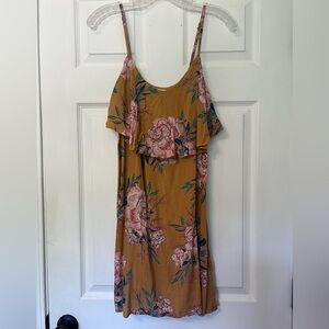 Billabong Done Down Ruffle Dress Size M